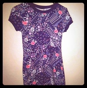 Blue floral summer dress